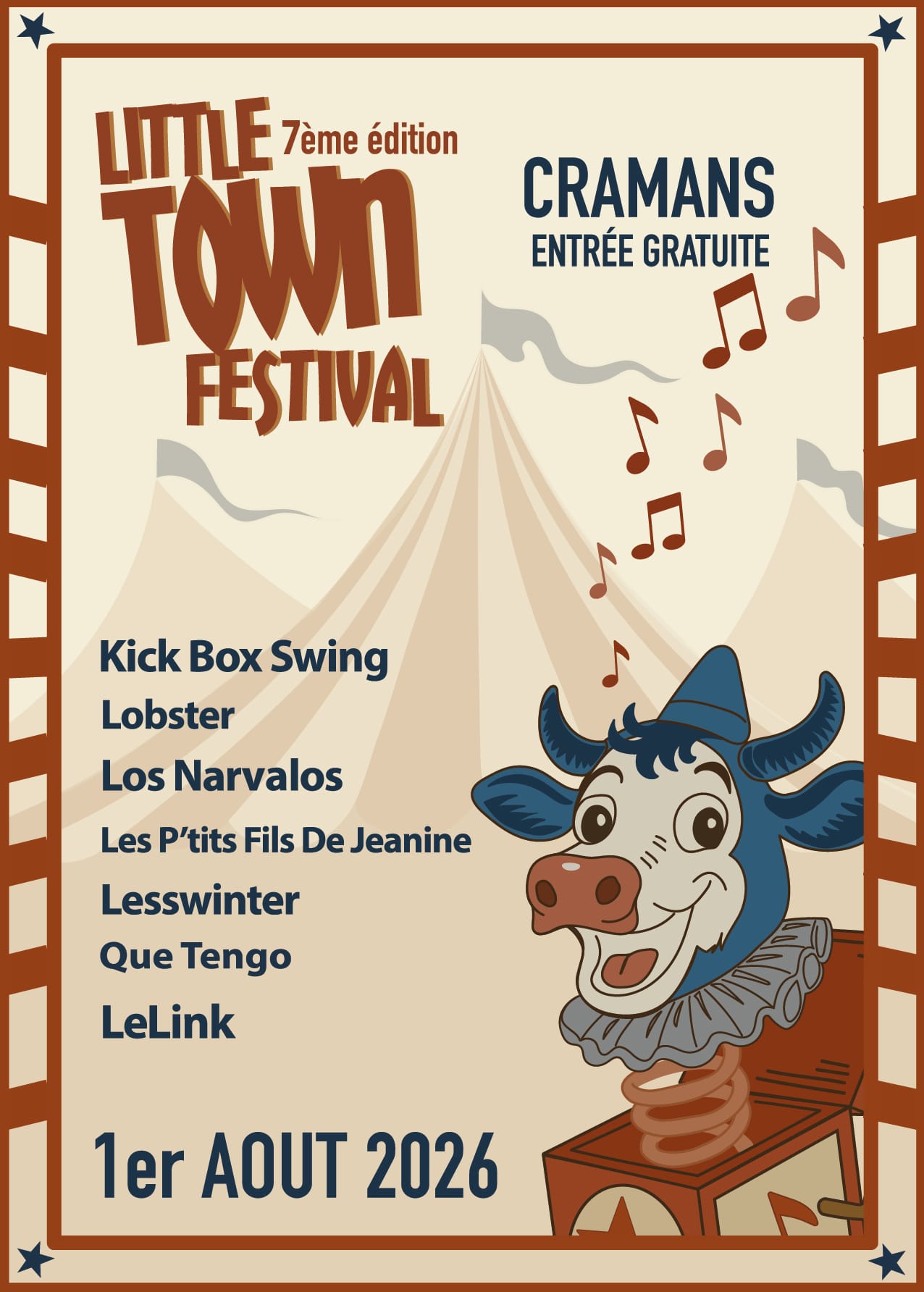Affiche Little Town Festival 2026 — 7ème édition, Cramans